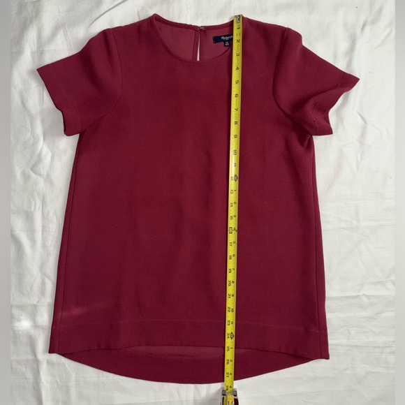 Madewell Tailored Tee in Burgundy - Picture 9 of 9